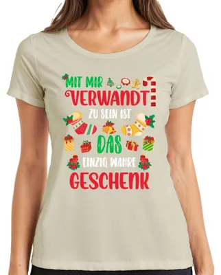 Obrázok produktu pre Súvisiaci darček - vianočný darček Vianočné dámske tričko, príroda, 3XL
