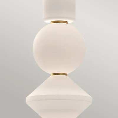 Produktbild von Elstead Bijou LED Pendelleuchte Altgold Opal matt