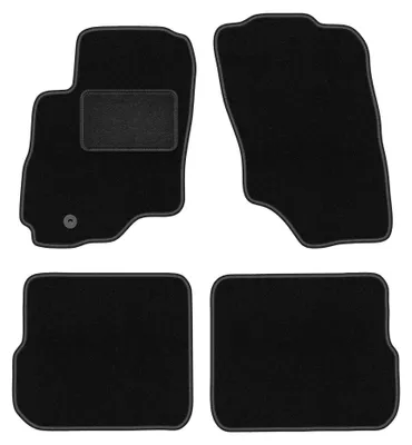 Obrázok produktu pre Velúrové autokoberce pre: Mitsubishi Outlander I 2001-2006 (SUV) – sada 4 ks, čierne, na mieru – Wielganizator LUX