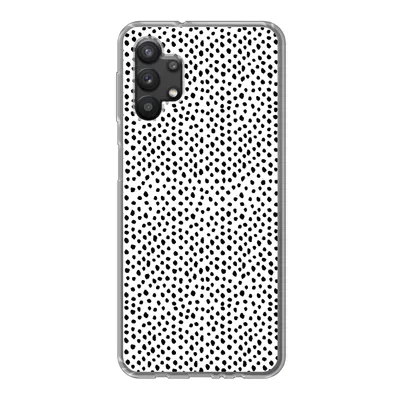 Produktbild von MuchoWow® Handyhülle Schutzhülle Hülle für Samsung Galaxy A32 5G Polka dots - Schwarz - Weiß Silikon Softcase Handy Hülle - Softcase