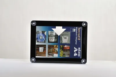 Produktbild von Securit Informationsglasrahmen A4, schwarz