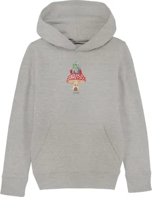Produktbild von Mr. & Mrs. Panda Kinderpullover Marienkäfer Fliegenpilz 9-11 Jahre (134/146) - Heather Grey - Geschenk, Haus, Hoodie, Fleigenpilzhaus, Hoody, Kapuzenpullover, Pullover