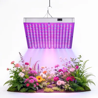 Produktbild von LARS360 LED Pflanzenlampe 45 W Vollspektrum, 225 LEDs Rot & Blau, Pflanzenleuchte für Zimmerpflanzen, Blumen, Gemüse und Anzucht