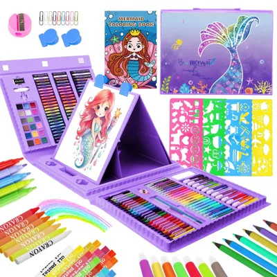 Immagine prodotto di Set di colori a tema sirena per bambini, con 208 pezzi