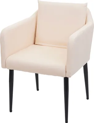 Image de Chaise de salle à manger HWC-H93, fauteuil de cuisine Chaise ~ similicuir crème-beige