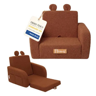 Produktbild von Flumi Kindersessel klappbar Kindersofa mit Liegefunktion und abnehmbarem Bezug