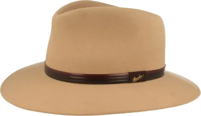 Borsalino Outdoor Traveller Filzhut Country mit dreifarbiger Lederband-Garnitur in beige