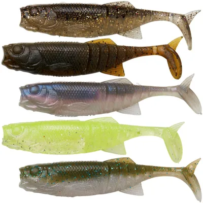 Produktbild von Savage Gear Ned Minnow 7,5cm 4,5g - 5 Gummifische, Farbe:Electric Shad