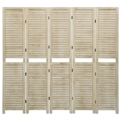 Immagine prodotto di Divisorio a 5 Pannelli 175 x 165 cm Legno Massello di Paulownia