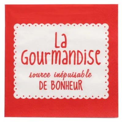 Produktbild von PAPSTAR Servietten 1/4-Falz, 33x33 cm rot, "La Gourmandise" | Folie (20 Stück)