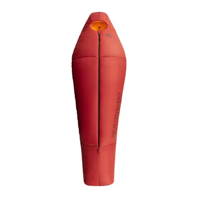 Roter Kunstfaser-Schlafsack "Women"s Comfort Fiber Bag -18C" von Mammut; mit durchgehendem Reißverschluss und schmaler Form.