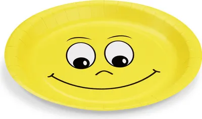Image de Assiette ronde en carton "Smile", diamètre 23 cm, 10 pièces.