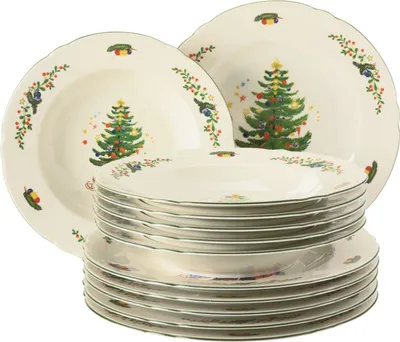 Immagine prodotto di Seltmann Weiden Marieluise Weihnachten Tafelservice, Geschirrset, Service, Geschirr Set, Porzellan, Bunt, 12-tlg., 1716499