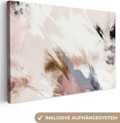 Produktbild von OneMillionCanvasses® - Leinwandbilder - 150x100 cm, Kunst - Farbe - Farben - Muster, Wandbilder Kunstdruck Wanddekoration - Foto auf Leinwand - Gemälde auf Holzrahmen