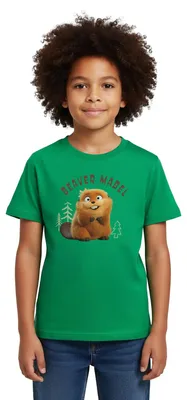 Produktbild von Spreadshirt Hoppers Bieber Mabel Mit Bäumen Kinder T-Shirt, 98/104 (3-4 Jahre), Kelly Green