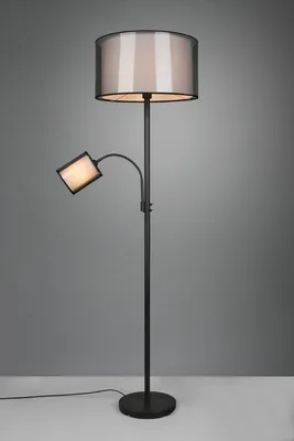 Produktbild von Trio Burton Stehleuchte E27/E14 2-fach ⌀45cm Schwarz Matt