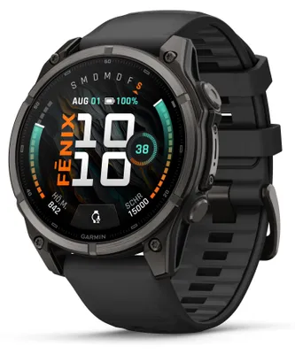 Zdjęcie produktu dla Garmin fēnix 9, 3,56 cm (1.4"), AMOLED, Ekran dotykowy, 64 GB, GPS, 75 g