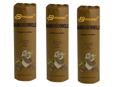 Immagine prodotto di Rotolo da cucina in bambù, alternativa ecologica alla carta per uso domestico 3 rotoli