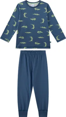 Zdjęcie produktu dla Piżama chłopięca Sanetta, długa - Kids, krokodyl, piżama, single jersey niebieski 140