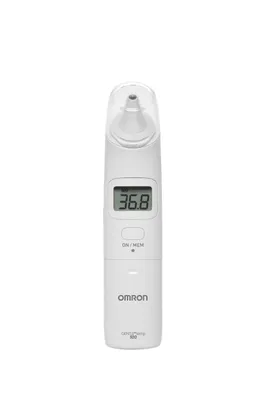 Produktbild von Omron Gentle Temp 520, Kontakt, Weiß, Ohr, °C, °F, 1 s, 9 Eintragungen