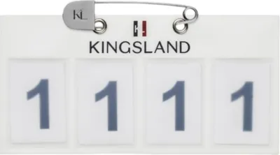 Image de Kingsland Jeu de dossards 4 chiffres Pack de 2 dossards de compétition Blanc One Size