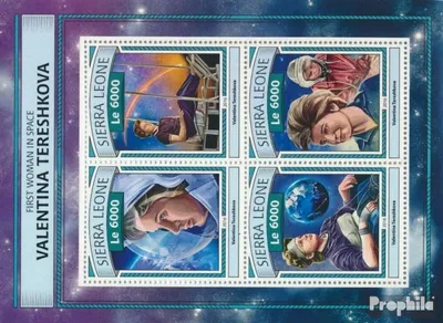Produktbild von Briefmarken Sierra Leone 2016 Mi 7898-7901 Kleinbogen (kompl. Ausg.) postfrisch Walentina Tereschkowa