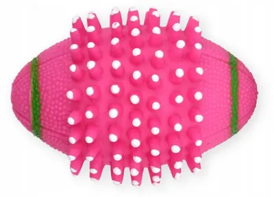 Produktbild von Pet Nova Vinyl-Rugbyball mit Noppen 11cm Quietschend
