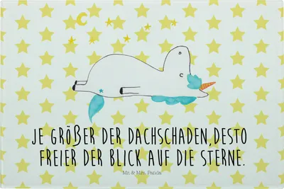 Produktbild von Mr. & Mrs. Panda Küchenbrett Einhorn Sternenhimmel - Weiß - Geschenk, Verrückt, Schneidplatte, Glas, Unicorn, Sterne, Schneidebrett, schneidunterlage, Hackbrett