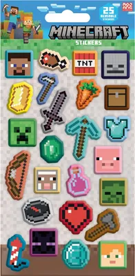 Produktbild von Konvexe Aufkleber 25 Stück Minecraft