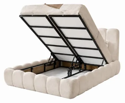 Immagine prodotto di Letto matrimoniale, comodino, armadio, toeletta, cassettiera, beige, nuovo