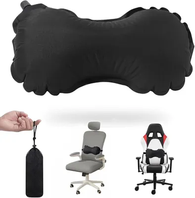 Imagen del producto de Almohada lumbar ajustable, ergonómica, de 38x22 cm, para asientos de coche y sillas de oficina