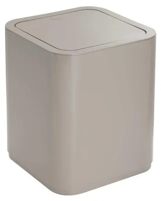 Produktbild von 8 Liter, quadratischer Abfalleimer mit Deckel in Beige | Agave