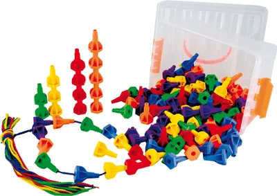 Produktbild von Steckerbox 128tlg. - Buntes Fädeln und Stecken