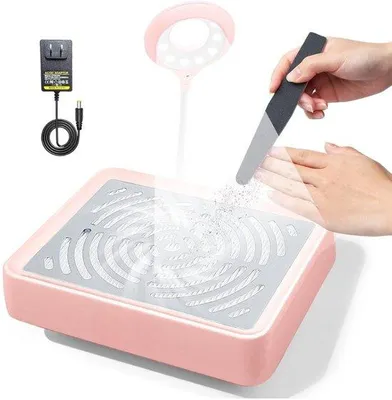 Image de Aspirateur à poussière pour ongles sans fil 40 W, rose