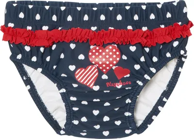 Produktbild von Playshoes - Schwimmwindel für Mädchen - Herzen - Blau, 62/68