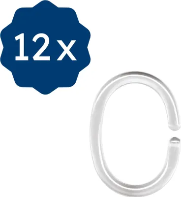 Produktbild von Kleine Wolke Duschvorhang-Ringe Glasklar Set 12-teilig