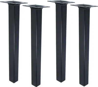 Produktbild von Möbelfüsse Schwarz 4er Set Möbelbeine Eckig Tischbeine Tischfüße Möbelstützen modern Höhe 300mm