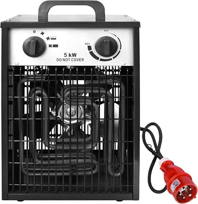 Produktbild von Heizlüfter Elektroheizung 400V Bauheizer Elektroheizer Heizstrahler Heizgeraet Heizgebläse mit Thermostat,Elektrisch Heizgerät mit 4 Heizstufen (5 KW)