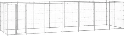 Produktbild von Outdoor-Hundezwinger Verzinkter Stahl 16,94 m²