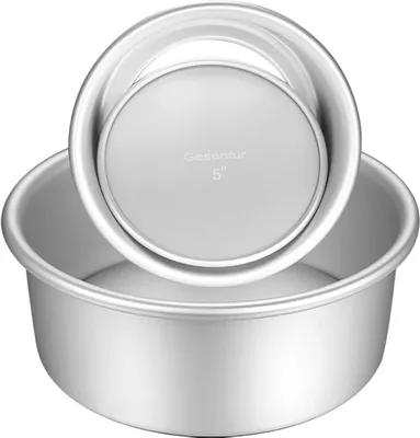 Produktbild von Gesentur Kuchenform Rund Backformen Set Eloxiertes Aluminium Antihaftbeschichtung 2 Größen Silber
