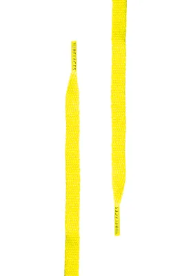Produktbild von Tubelaces Schnürsenkel White Flat Neonyellow-140cm