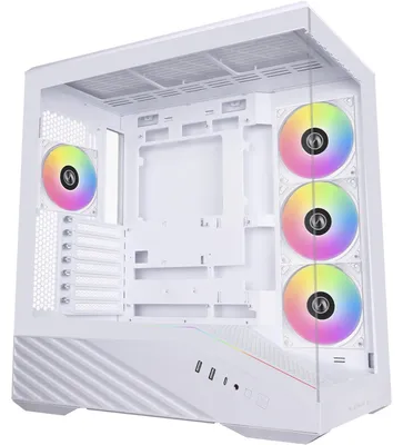 Produktbild von Lian Li Vector V100, Midi Tower, PC, Schwarz, Transparent, ATX, EATX, micro ATX, Mini-ITX, Kunststoff, Stahl, Gehärtetes Glas, Gaming