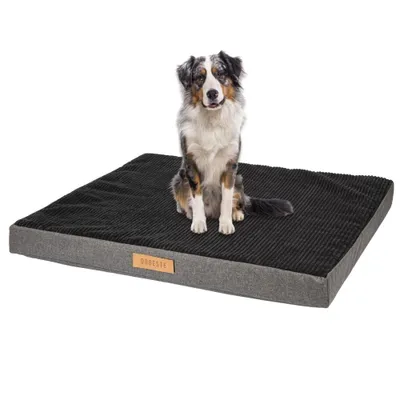 Image de Matelas orthopédique pour chien Dogeste 100x90 cm taille XXL – gris-noir
