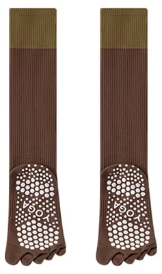 Produktbild von Rutschfeste Yoga-Socken mit Traktionspunkten, hochelastische Fitness-Socken für Yoga-Übungen im Heim-Fitnessstudio