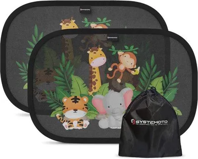 Produktbild von Famanu Sonnenschutz für Auto mit UV-Schutz - Set von 2 Tiermotiven