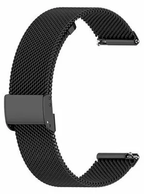 Produktbild von By Qubix passend für Garmin Venu 4 - 45 mm - Milanaise-Armband mit Klemmverschluss - Schwarz