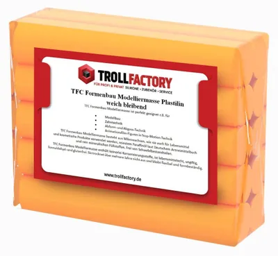 Produktbild von Modelliermasse Plastilin orange für Modell und Kunst Anwendungen, Gewicht: 500 g