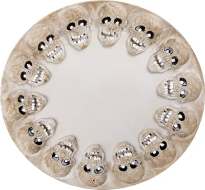 Image de Plateau de crâne - décoration de table d'Halloween