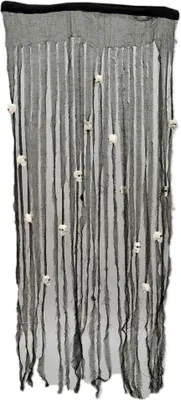 Produktbild von Halloween Dekoration Türvorhang mit Totenköpfen - 175 x 68 cm | Skelett Geister