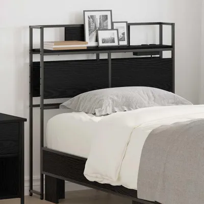 Produktbild von Stauraum-Kopfteil Schwarze Eiche 90 cm Holzwerkstoff
